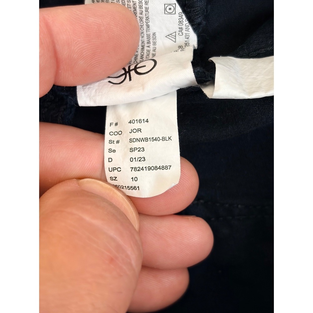 Nine West Pants Heidi Pull On Cropped Black Women's Size 10 - Picture 6 of 10